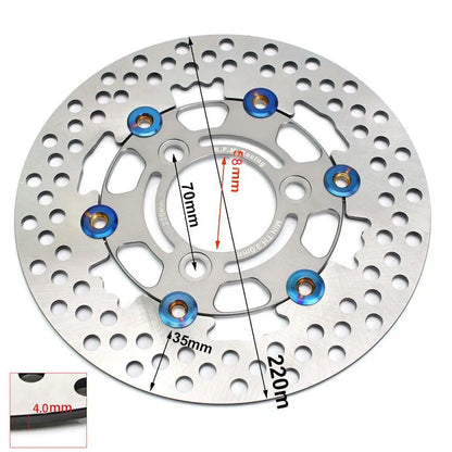 220mm RPM Motorcycle Brake Disc Floating Disk Rotor Brake Caliper Universal 3 Hole Front Rear Wheel For Yamaha Scooters Niu Grey 220mm CHINA