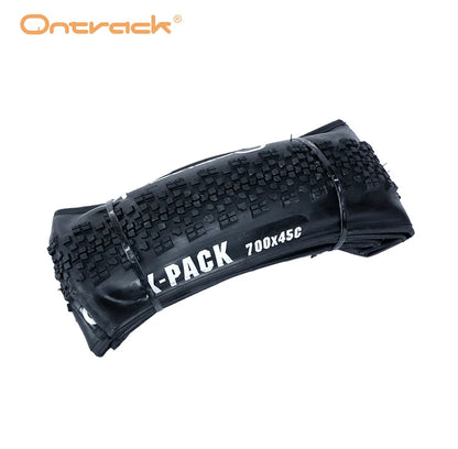 ONTRACK FOLDED TIRE GRAVEL 700X38C 700X40C 700X45V X-PACK 30TPI SKIN BROWN WALL BLACK