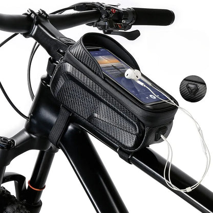 Bike Bag 2L Frame Front Tube Cycling Bag Bicycle Waterproof Phone Case Holder 7.2Inches Touchscreen Bag Accessorie