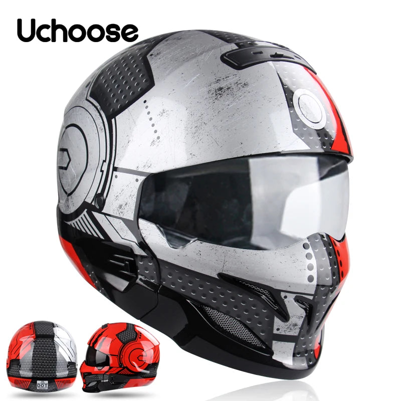 Scorpion Helmet Detachable Multi-purpose Combination Helmet Motorcycle Half Predator Helmet