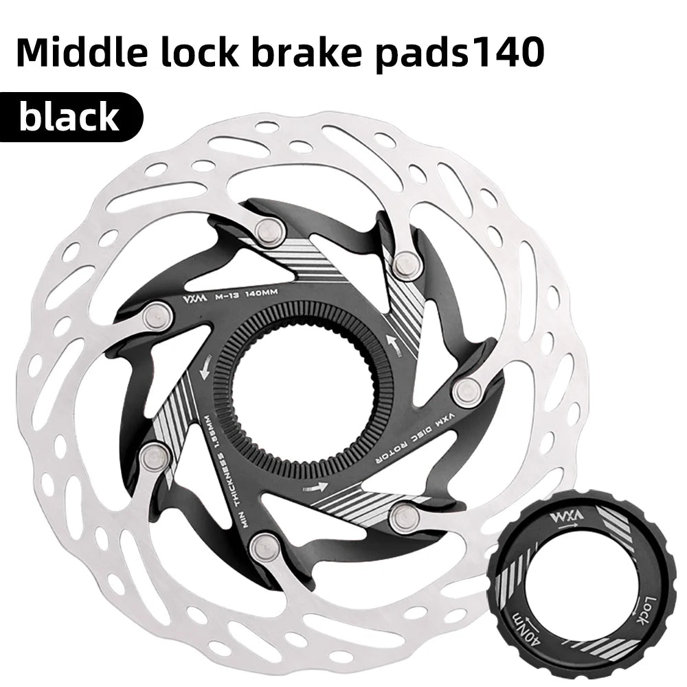 VXM Road Bicycle Center lock Disc Brake Rotor Pads CNC Lighweight Aluminum Alloy MTB Bike Rotors 140mm 160mm Cycling Discs Parts