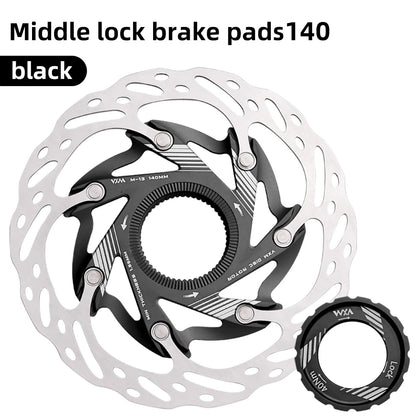 VXM Road Bicycle Center lock Disc Brake Rotor Pads CNC Lighweight Aluminum Alloy MTB Bike Rotors 140mm 160mm Cycling Discs Parts