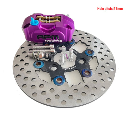57mm Hole Pitching Motorcycle 200mm Brake Disc Brake Caliper Floating Rotor Front Universal for Yamaha RSZ JOG BWS Zuma Aerox 57mm Purple Set China