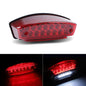 Rear Motorcycle LED Tail Light Red+White License Plate Light Running Brake Lamp Taillight Universal for ATV UTV Racer Chopper 1pc Red CHINA