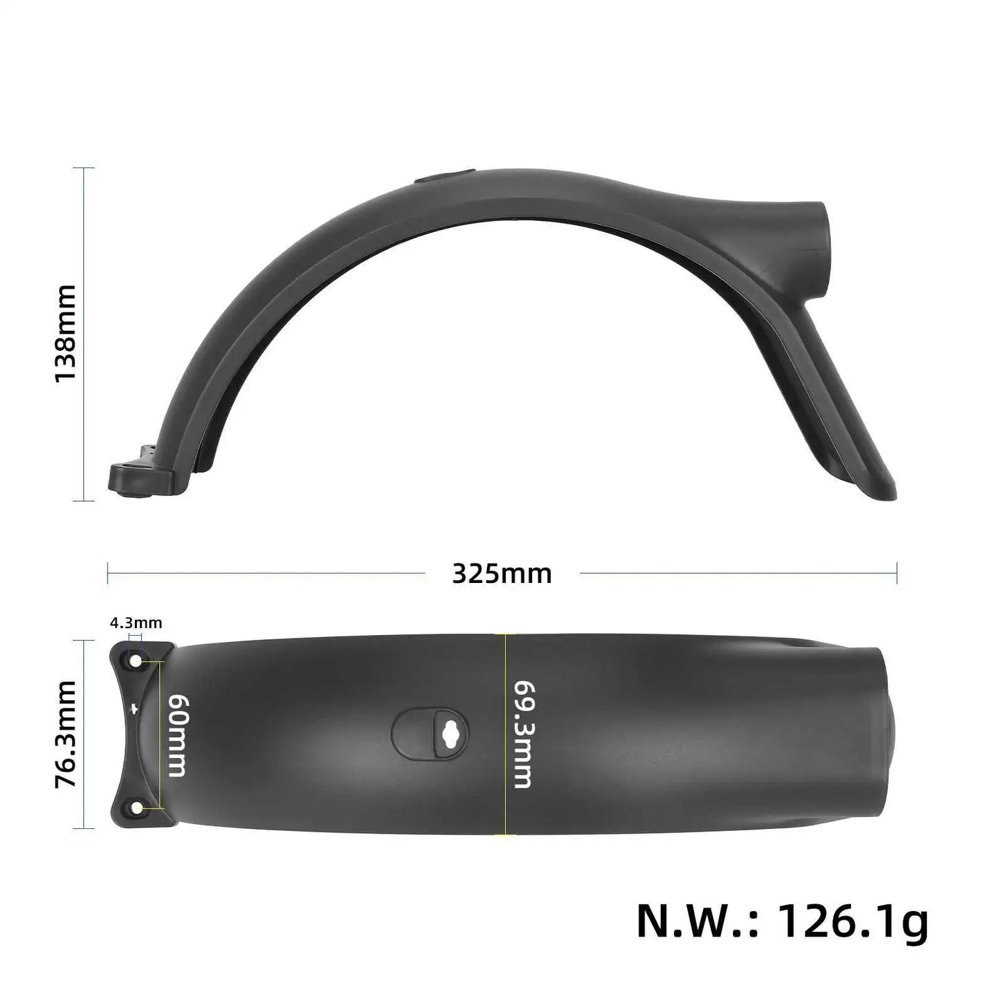 Original Rear Front Fender Brake Taillights for Xiaomi Elite Electric Scooter Waterproof Mudguard Assembly Replacement Parts