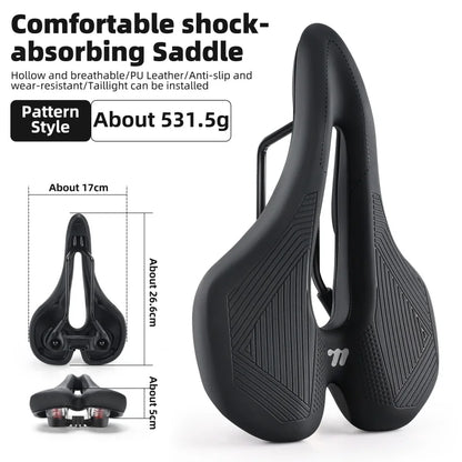 WEST BIKING Bicycle Saddle Comfortable Shockproof Bike Seats MTB Road Hollow Breathable Mountain Bike Saddle Cycling Cushion 0801253