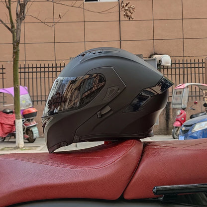 Flip Up Motorcycle Helmet Double lens full face helmet High quality DOT approved