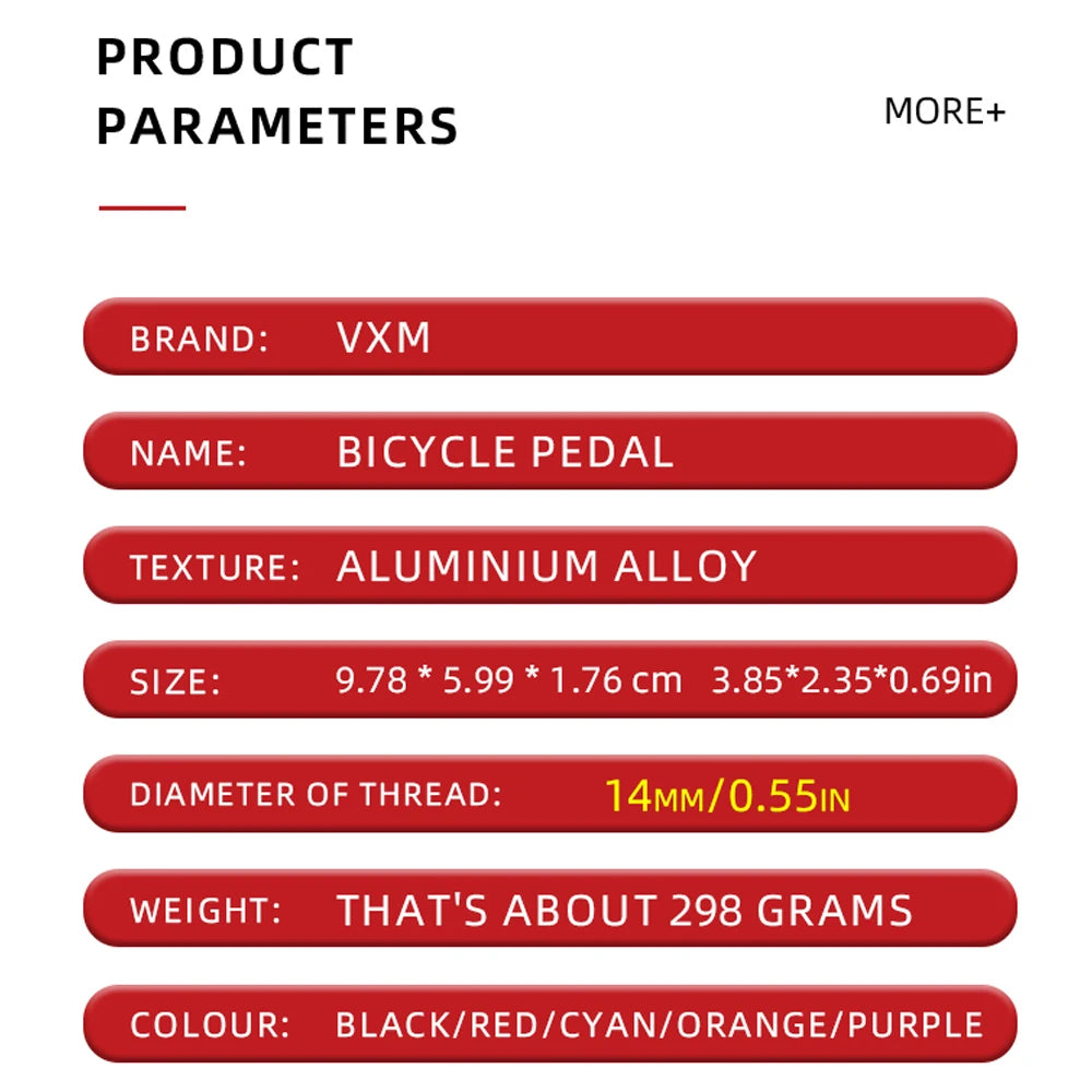 VXM Bicycle Ultralight Seal Bearings Pedals Cycling Aluminum Alloy Road MTB Bike Pedals Flat Platform Cycling Parts Accessories