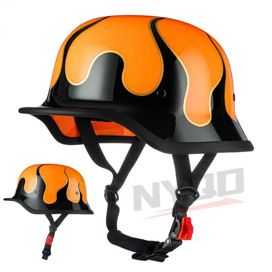 Motorcycle Helmet Male Summer Soldier Helmet Retro Cruise Half Helmet Electric Car Female Four Seasons