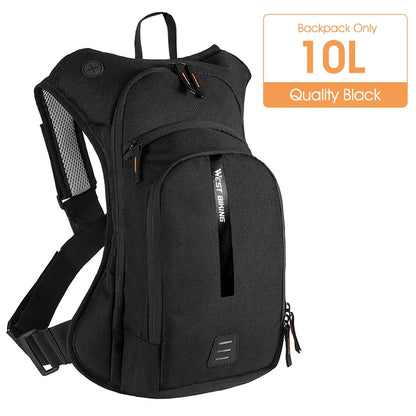 WEST BIKING 10L Ultralight Cycling Backpack Ergonomic Strap MTB Road Bicycle Bag With Water Bag Outdoor Hiking Climbing Bag 10L Bag Only