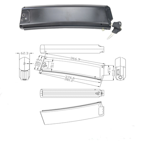 Flebi Bigfoot electric bicycle replacement lithium battery pack