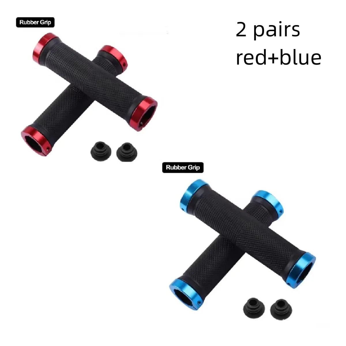 Bicycle Grips BMX Bike Handbar Grips Rubber Bilateral Lock Mountain MTB Bikes Handlebar Grips Non-slip Cycling Bike Accessories