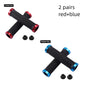 Bicycle Grips BMX Bike Handbar Grips Rubber Bilateral Lock Mountain MTB Bikes Handlebar Grips Non-slip Cycling Bike Accessories blue red