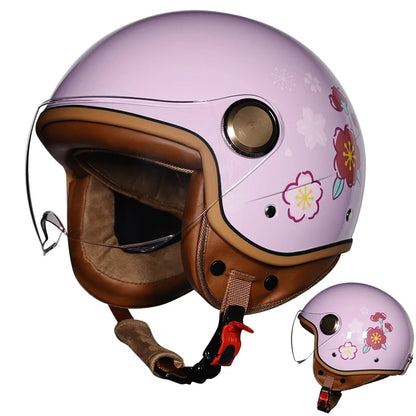 ORZ Retro Motorcycle Pedal 3/4 Half Helmet