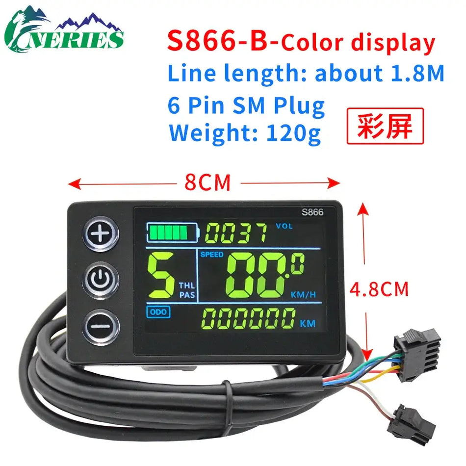 24V 48V 13A Brushless Motor Controller with LCD Display  Intelligent E-Bike Controller