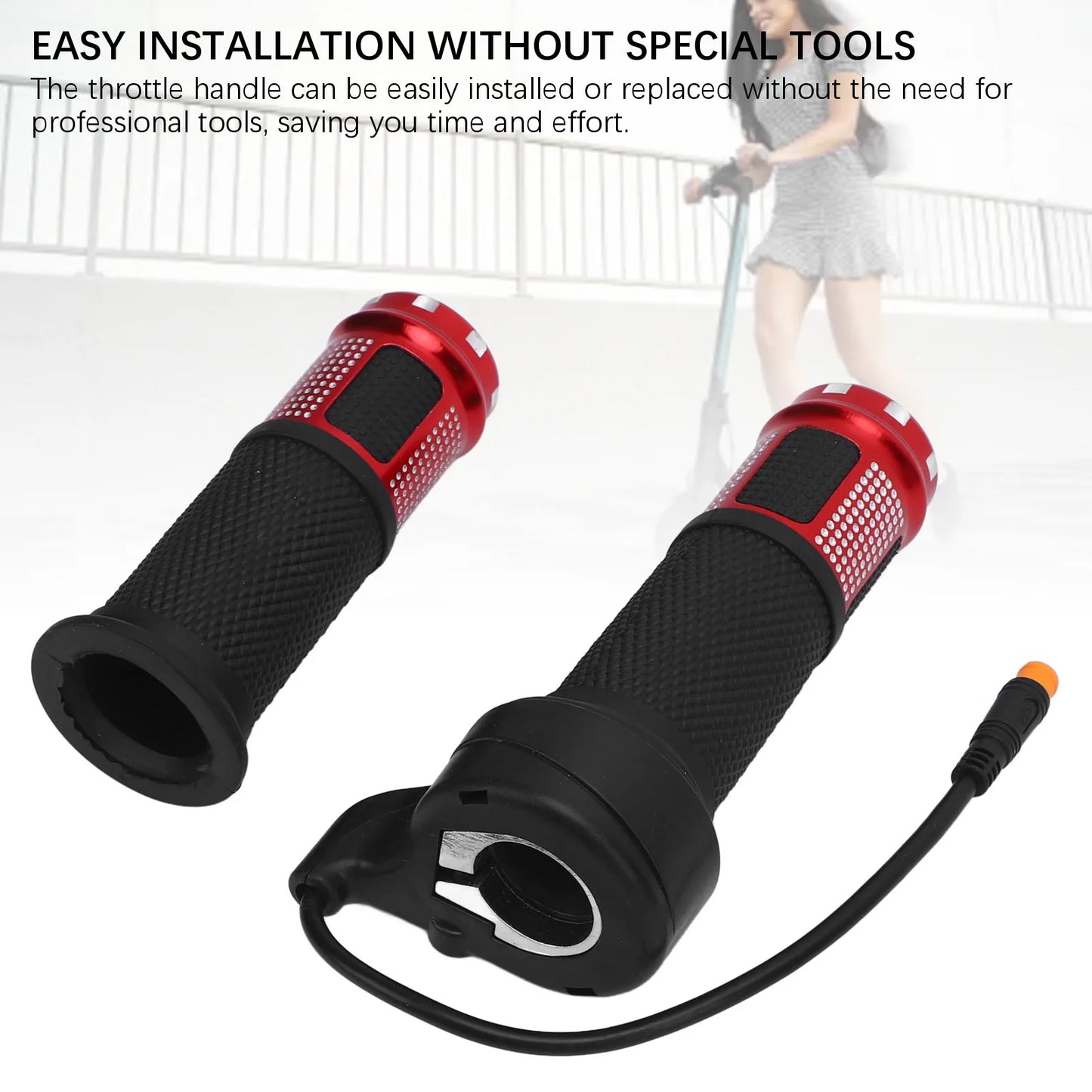 Electric Scooter Throttle Handlebar Rustproof Enhance Riding Safety Aluminum Alloy Electric Scooter Throttle Grip for SmartGyro