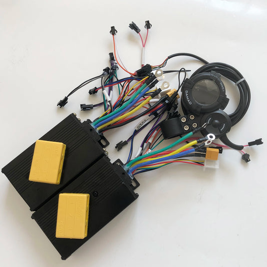 Sine Wave Dual Drive Motor Controller 48v 60v 30A*2 38A*2 45A *2 60v 72v 50A *2 With LCD For Motor 1500w 2600w 3000w 3500w 4500w