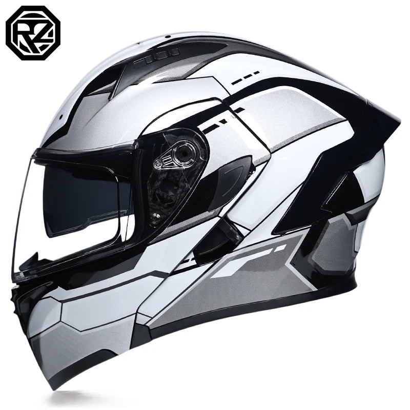 Flip Up Motorcycle Helmet Double lens full face helmet High quality DOT approved 6