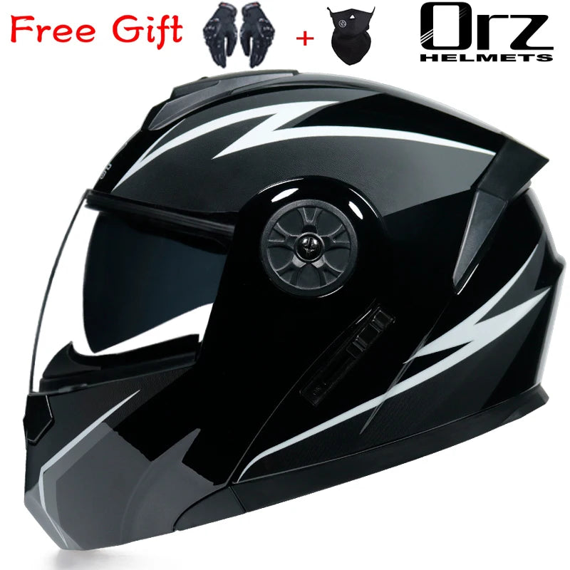 Motorcycle helmet full face racing with Double sun visor Women man flip up Double lens for all seasons 3 China