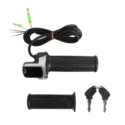 Throttle Handlebar LED Display for Electric Scooter Bike 24/36/48/60V Throttle Speed Adjustment Handle with Key Handle Grip