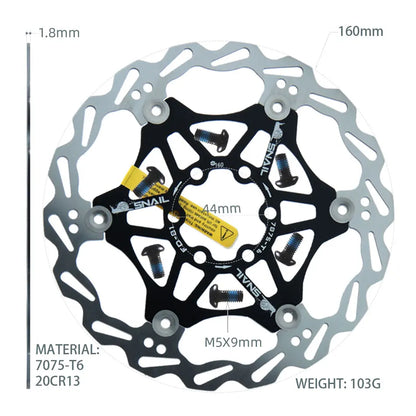 SNAIL Bicycle Disc Brake Pads 160 180 203 Mm Aluminum Alloy 6 Nail Rotor Mtb Road Bike Floating Part Accessories Goodtaste
