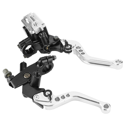 New 1 Pair 22mm Universal Motorcycle Handlebar Master Cylinder Levers Handle Hydraulic Brake Pump Clutch Adjustable Hand Lever