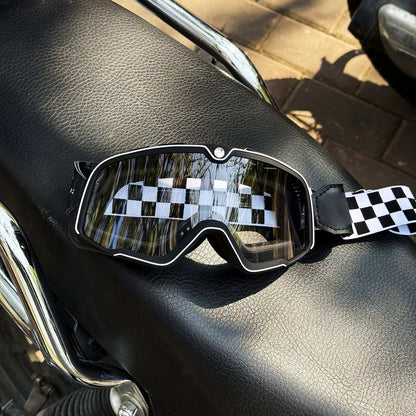 Motorcycle Glasses Windproof Motorcycle Helmet Glasses Sunglasses Retro Universal Leather Retro Motorcycle Accessories
