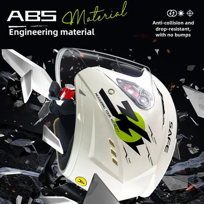 helmet motorcycle winter warm women's winter men's double mirror four-season helmet