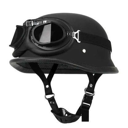 Motorcycle Open Face Helmet Vintage Fashion Safety Helmets Men Women Unisex Scooter Four Seasons Helmet