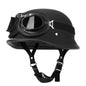 Motorcycle Open Face Helmet Vintage Fashion Safety Helmets Men Women Unisex Scooter Four Seasons Helmet 307Matte BK-316Lens