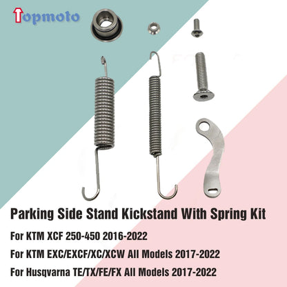 Motorcycle Parking Side Stand Kickstand For KTM 250 300 350 400 450 500 530 XC XCW XCF XCFW EXC EXC EXCF Six Days For Husqvarna Spring kit B