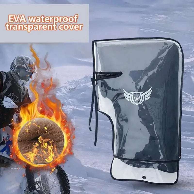 Motorcycle Scooter Bicycle Windproof Rainproof Winter Keep Warm Hot Protect Handlebar Handle Large Guard Cover Gloves