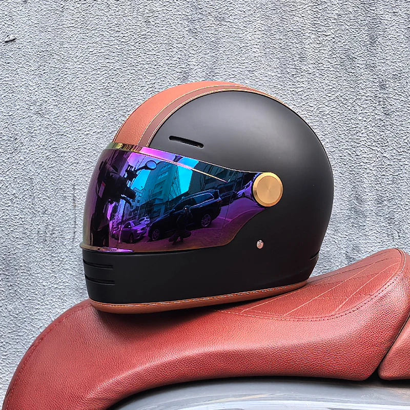 Full face motorcycle helmet - Classic design, suitable for both men and women, with safety protection certified by DOT 14 China