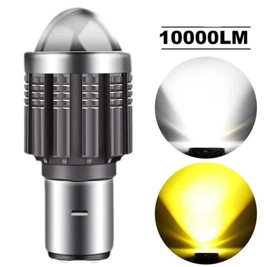 BA20D H6 S2 S1 LED Motorcycle Headlight Spot Light Bulb Hi/Lo Motorbike-Headlam