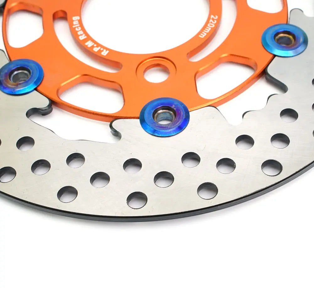 220mm RPM Motorcycle Brake Disc Floating Disk Rotor Brake Caliper Universal 3 Hole Front Rear Wheel For Yamaha Scooters Niu