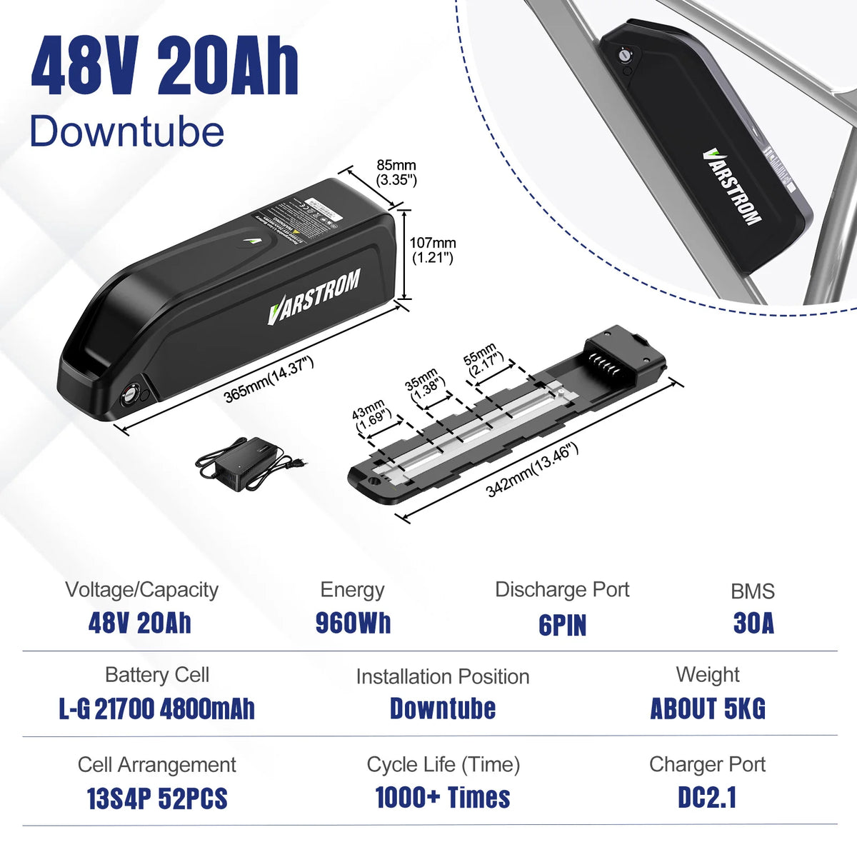 48V20AH Downtube