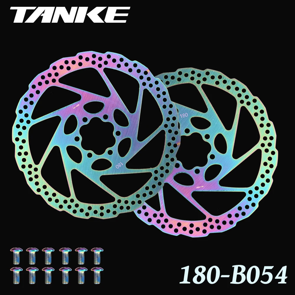 Bike Disc Brake Rotor Disc Brake 2 Piece with 12 Bolts for Road Bike MTB BMX Floating disc Stainless Steel 180-B054 colorful 2p