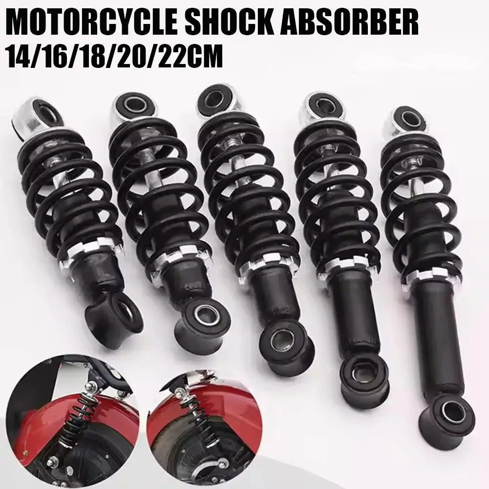 NEW 14/16/18/20/22cm Spring Shock Absorber E-Bike Motorcycle Scooter Rear Suspension Straight Bumper Motorcycle Shock Absorber