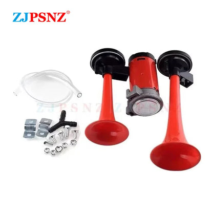 DC12/24V Dual Tone Air Horn Sets Trumpet With Compressor Speaker Powerful Durable 135dB Super Loud For Motorcycle Car Boat Truck