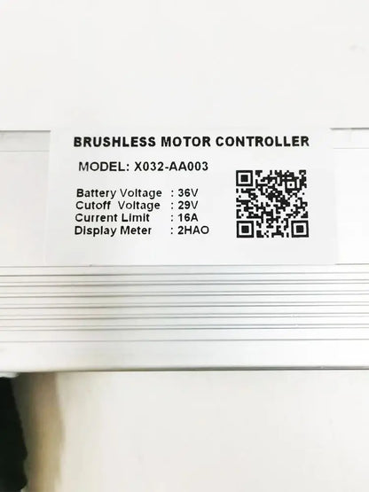 BRUSHLESS MOTOR CONTROLLER X032-AA003 36V 16A 2HAO (customized) for ebike conversion KIT X032-AA003