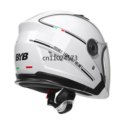 Electric Scooter Helmet, Motorcycle Riding Helmet, Four Season Dual Lens