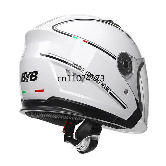 Electric Scooter Helmet, Motorcycle Riding Helmet, Four Season Dual Lens