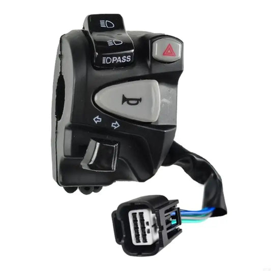 37JE Motorcycle Horn Turn Signal Switch 22mm Handlebar Switch Replacement High/Low Beam Control Switch Button for 150
