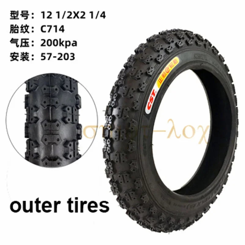 12 Inch Tire 12 1/2x2 1/4 57-203 for Gas Electric Scooters / E-Bike / Bicycle Tyre 12 1/2X2 1/4 Wheel Tyre & Inner Tube outer tire China