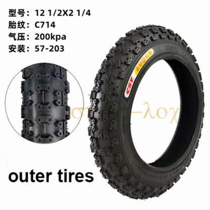 12 Inch Tire 12 1/2x2 1/4 57-203 for Gas Electric Scooters / E-Bike / Bicycle Tyre 12 1/2X2 1/4 Wheel Tyre & Inner Tube outer tire China