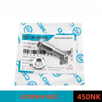 For CFMOTO 450NK Motorcycle Kickstand Kick Side Stand Spring CF400-7 Sidestand Screw Nut Original Motorcycle Accessories screw nut