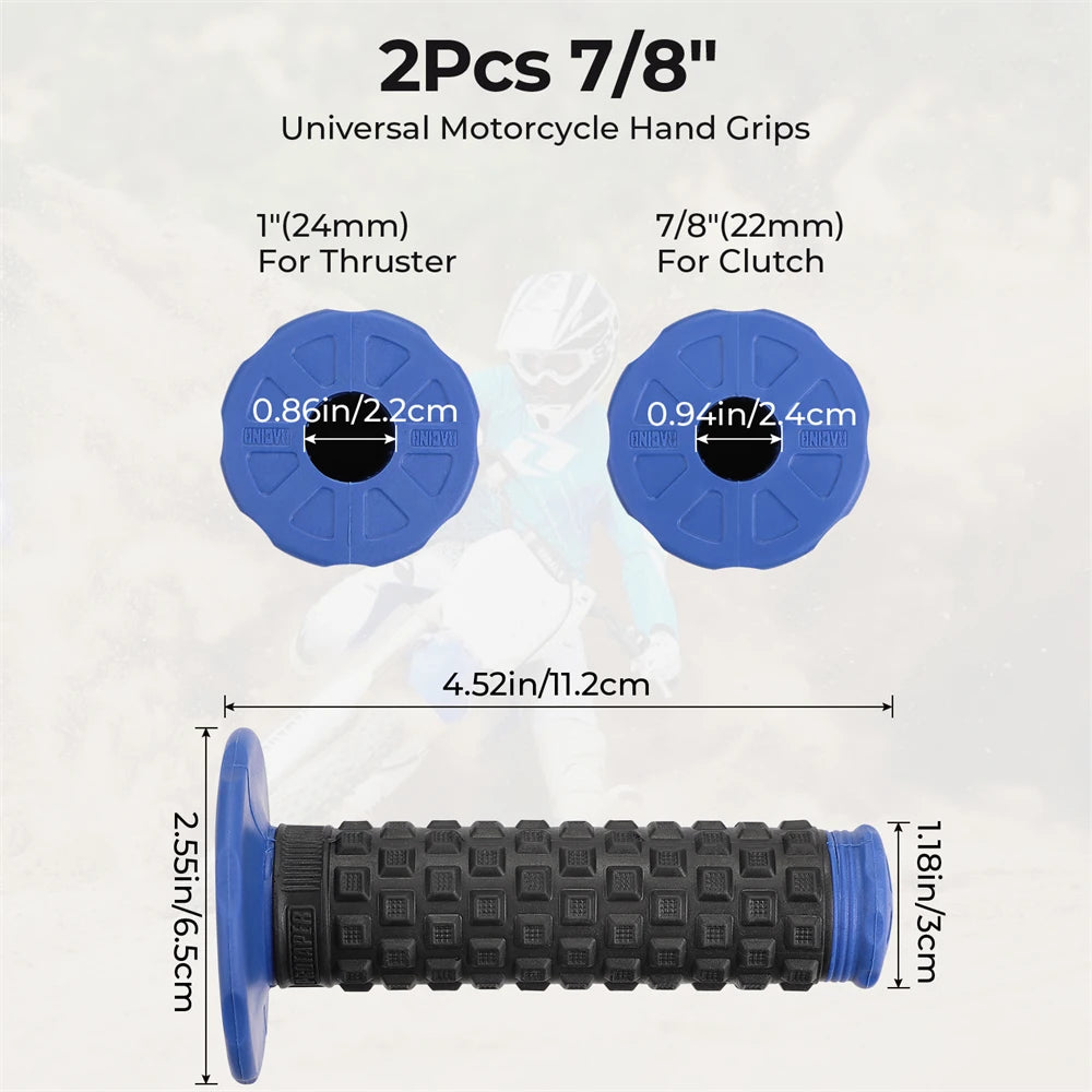 Motorcycle Handlebar Grips Universal 7/8" 22mm Motorcycle Non-Slip Grip Cover Throttle Bar Grips for Dirt Bike Motocross ATV UTV