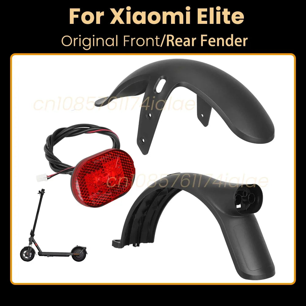 Original Rear Front Fender Brake Taillights for Xiaomi Elite Electric Scooter Waterproof Mudguard Assembly Replacement Parts