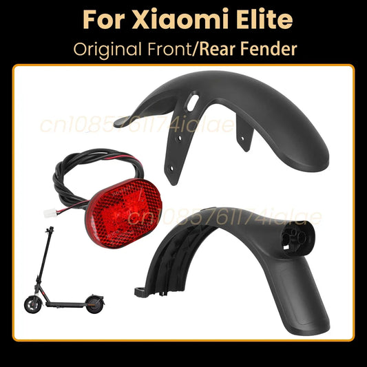 Original Rear Front Fender Brake Taillights for Xiaomi Elite Electric Scooter Waterproof Mudguard Assembly Replacement Parts