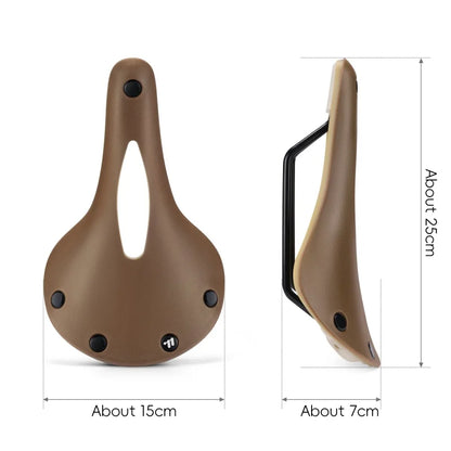 WEST BIKING Retro Style Bicycle Saddle for Road and MTB